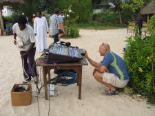 Culture Taarab Orchestra film at the beach